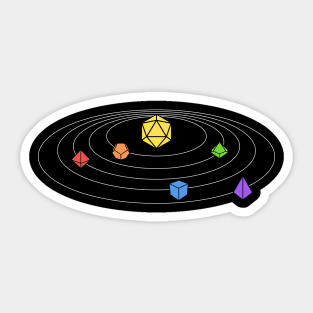 Dice Solar System Roleplaying Sticker